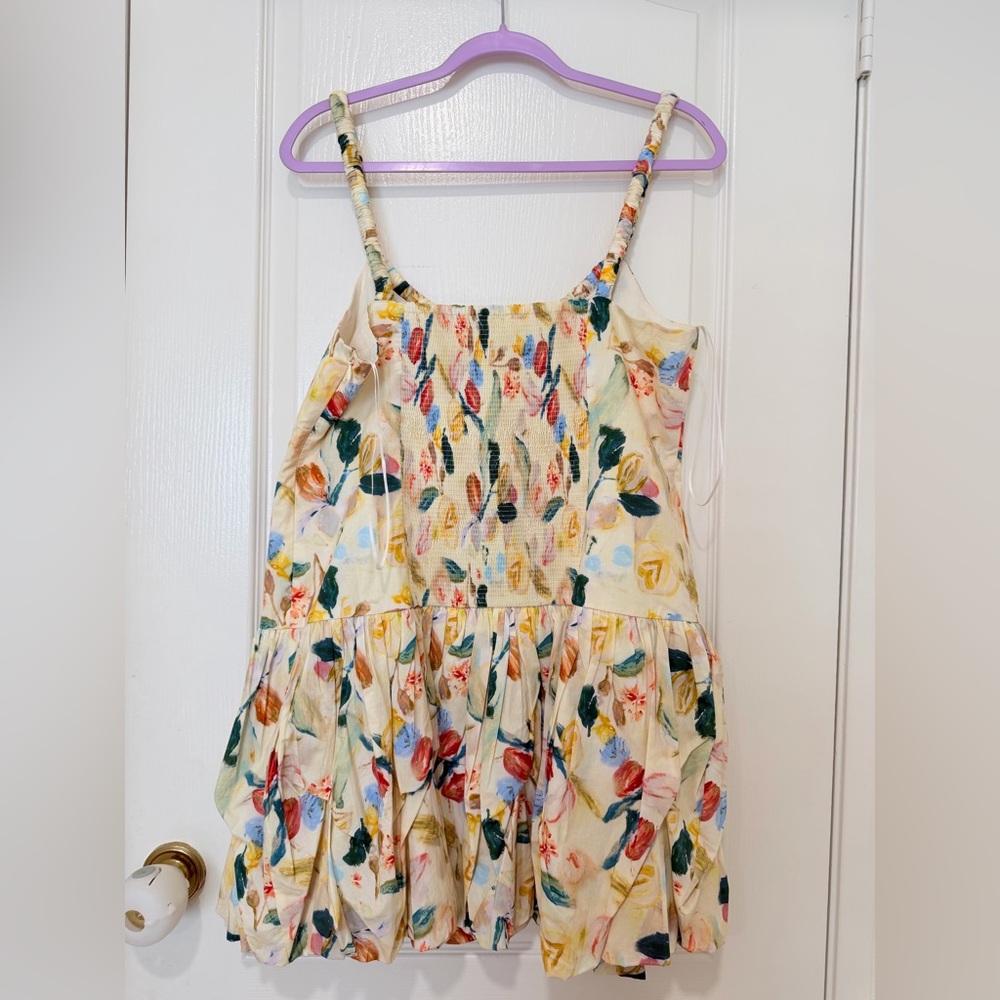ASTR The Label Keyla Bubble Hem Floral Mini Dress Womens XL Spring Summer NWT - Picture 5 of 6